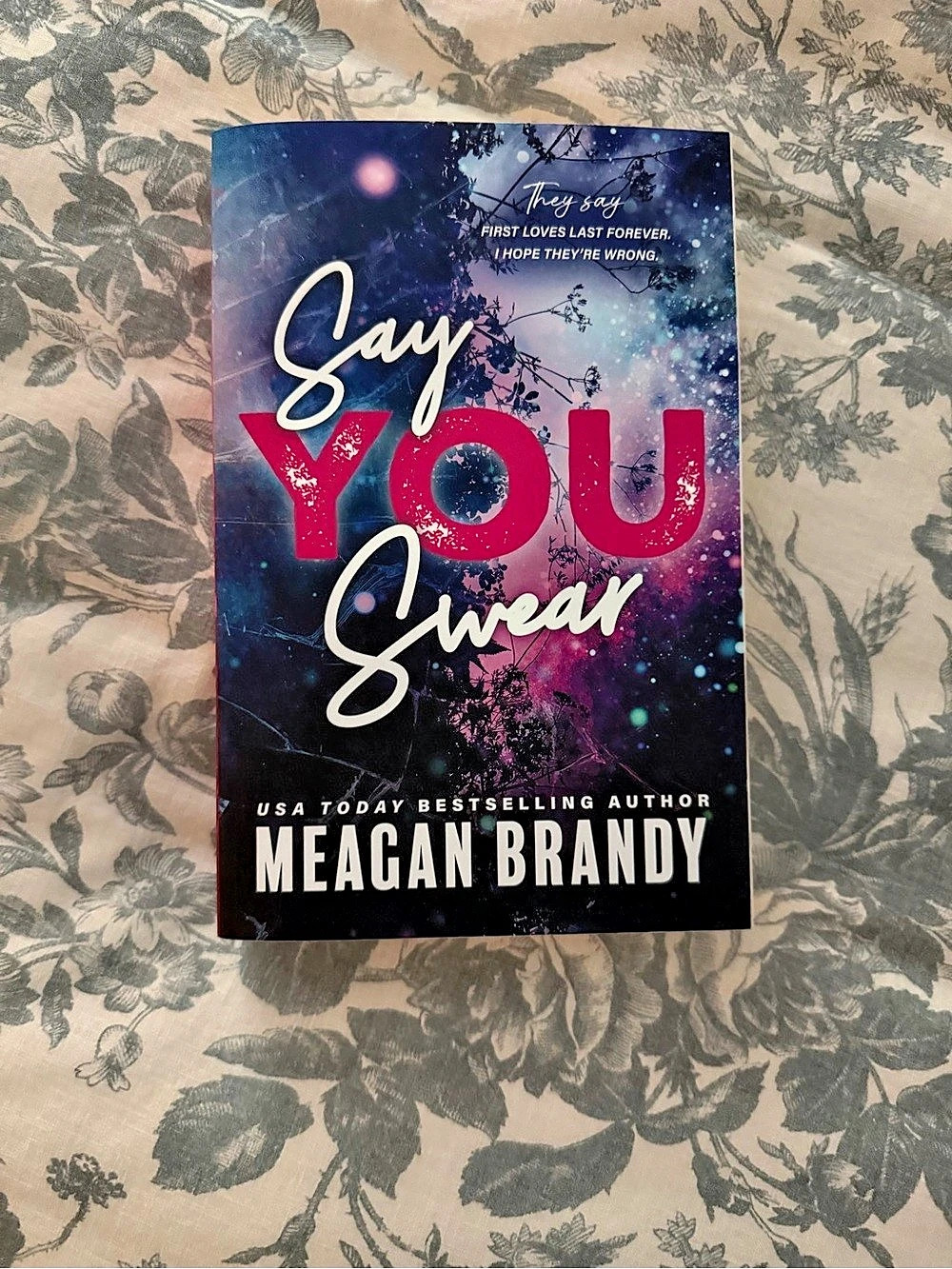 Bloom Books Say You Swear by Meagan Brandy Paperback Book Blue & Pink